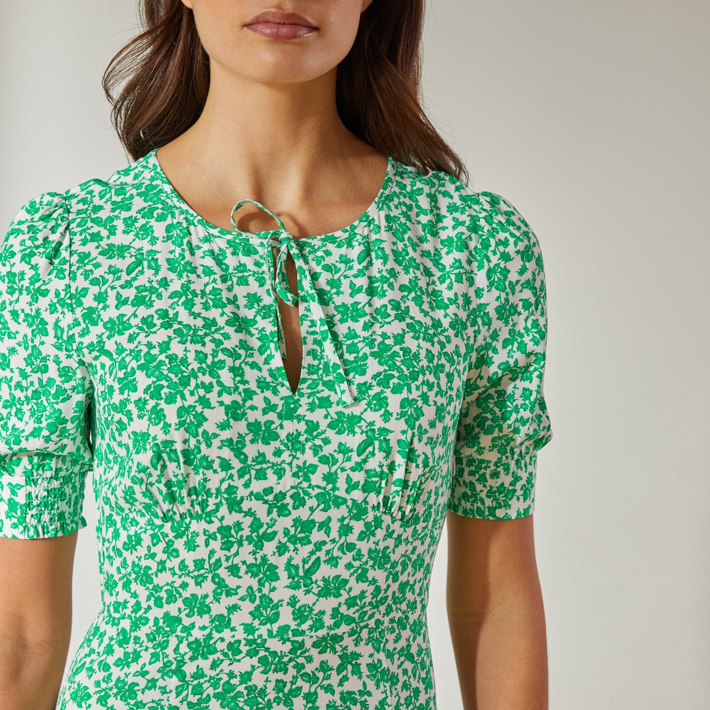 Re-Loved Green Rosebud Midi Dress - Size 14 view 4