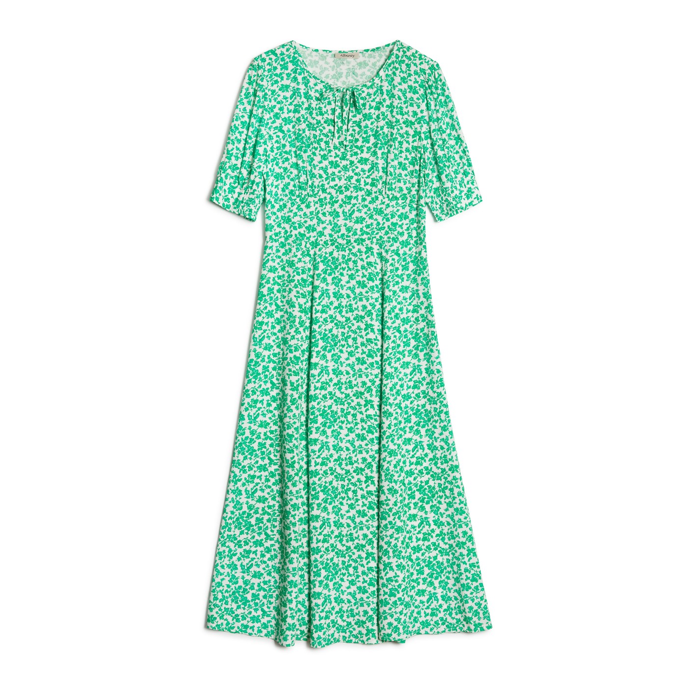 Re-Loved Green Rosebud Midi Dress - Size 14