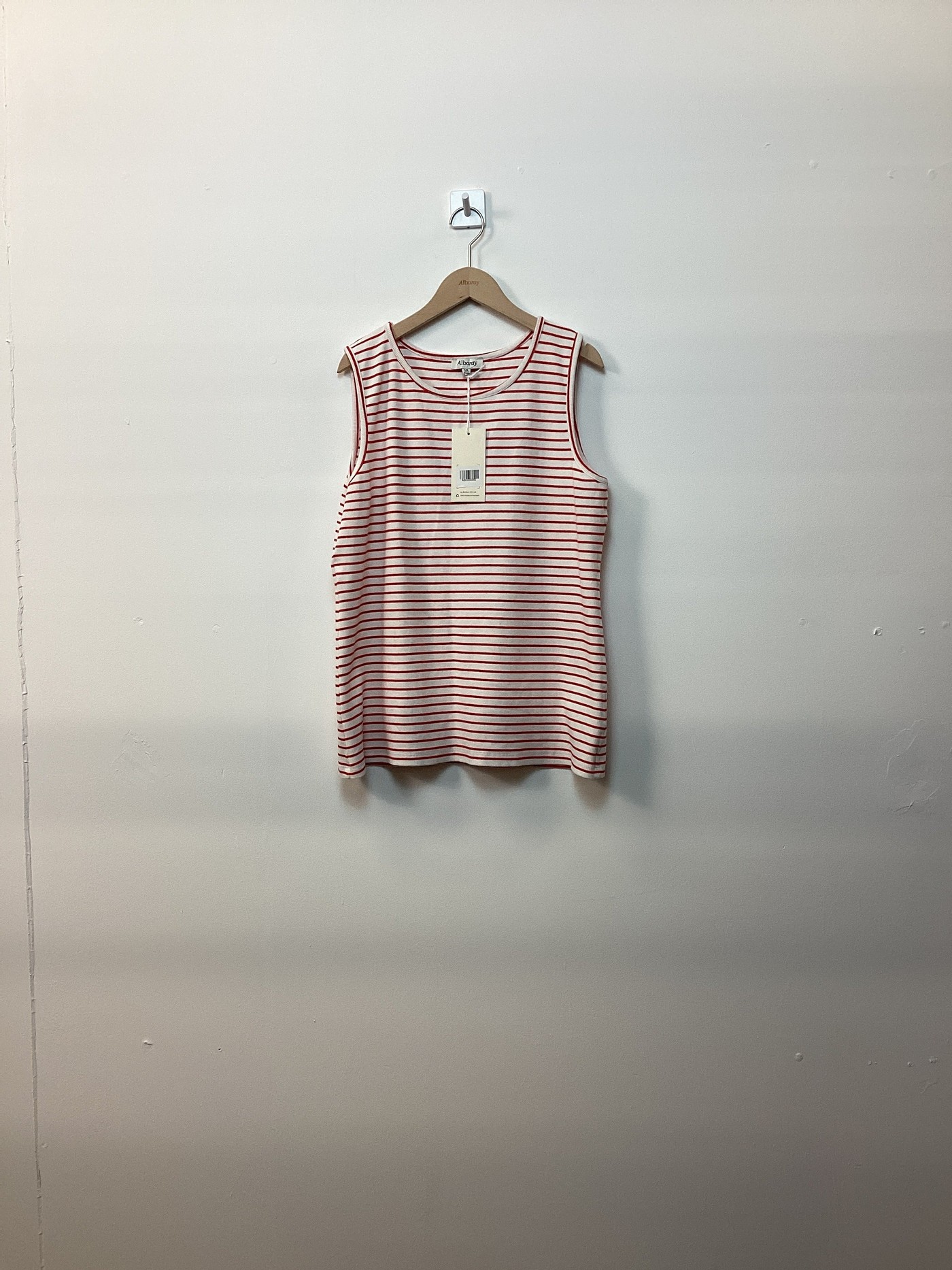 Re-Loved Stripe Rib Racer Vest Red - Size 18 view 3