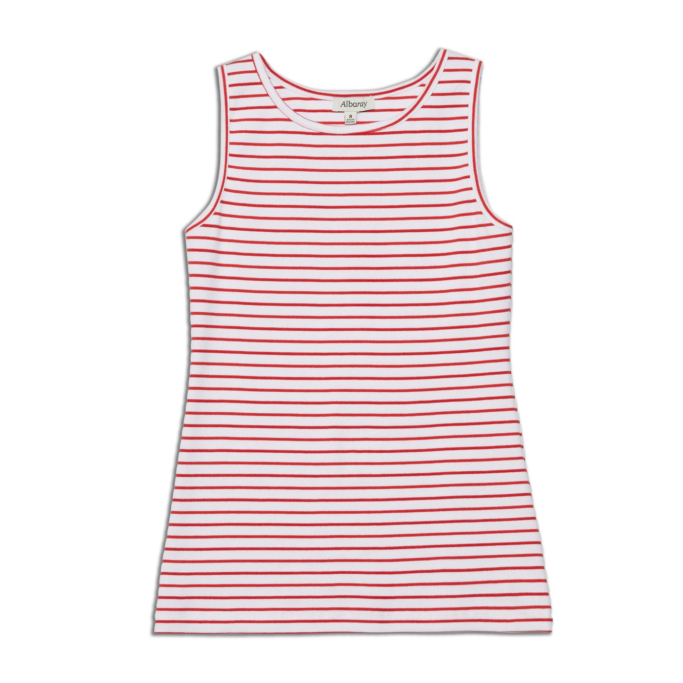 Re-Loved Stripe Rib Racer Vest Red - Size 18