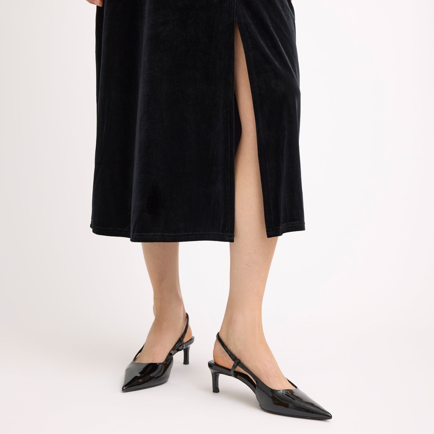 Velvet Shoulder Pad Dress view 3