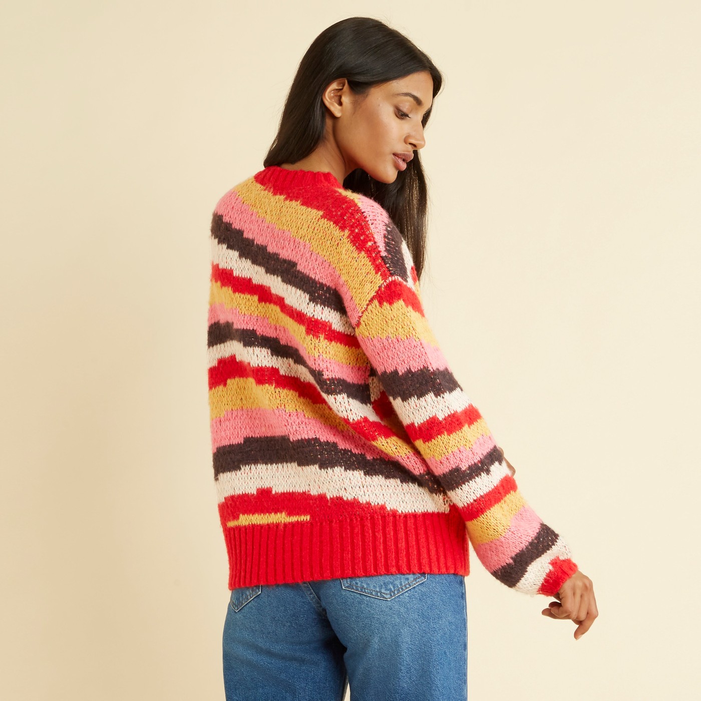 Re-Loved Zig Zag Stripe Jumper - Size 10 view 3