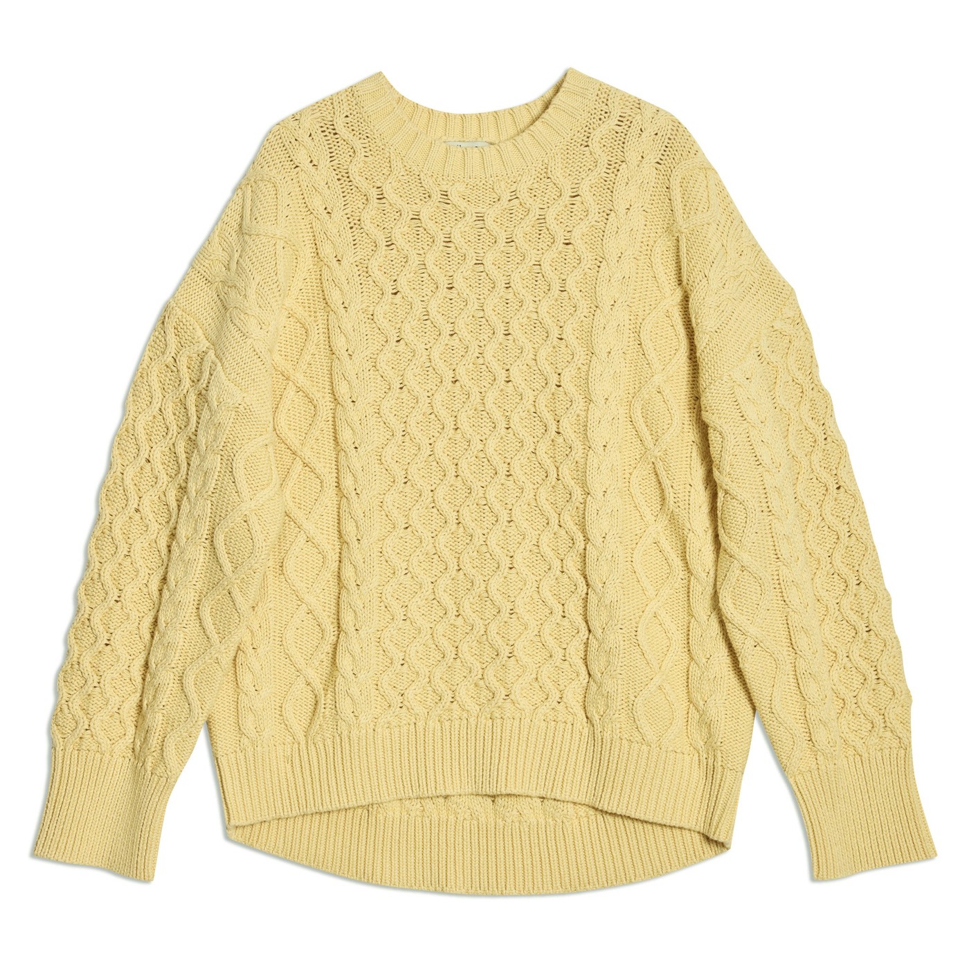Re-Loved Butter Yellow Cable Jumper - Size 10
