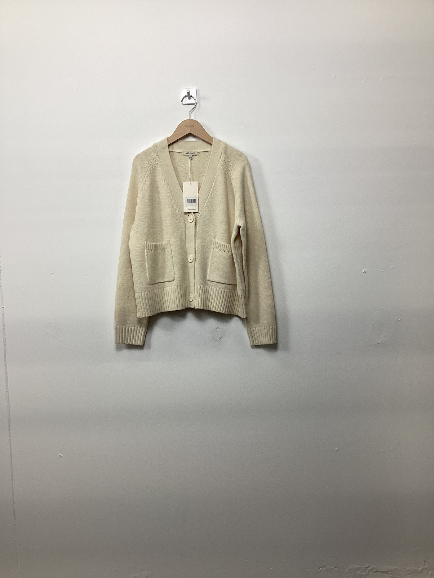 Re-Loved Cream Relaxed Cardigan - Size 10 view 3