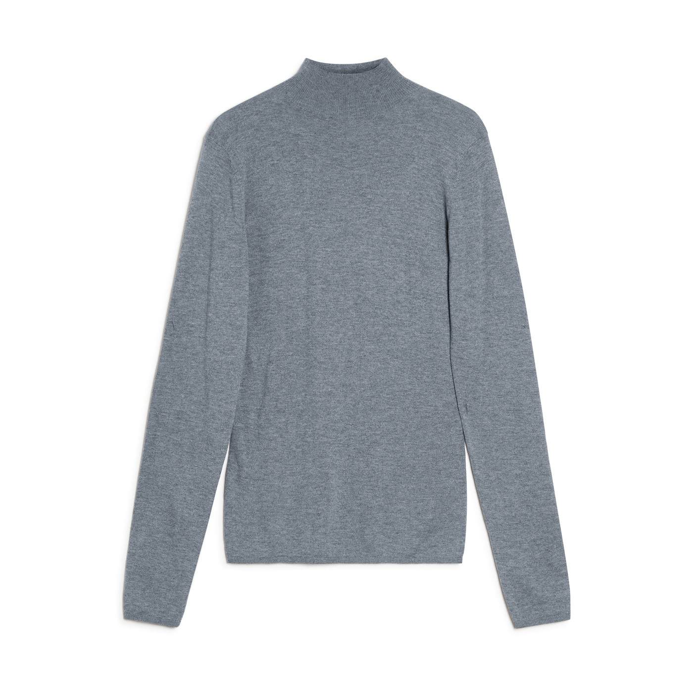 Re-Loved Silk Blend Turtle Neck Grey - Size 8