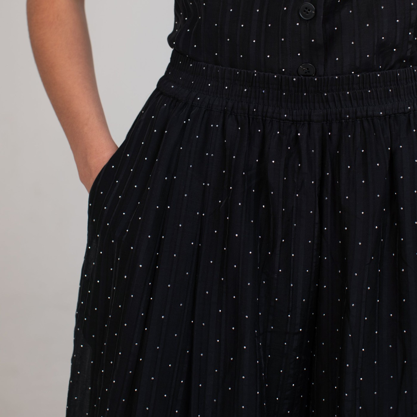 Black Rhinestone Culotte view 3