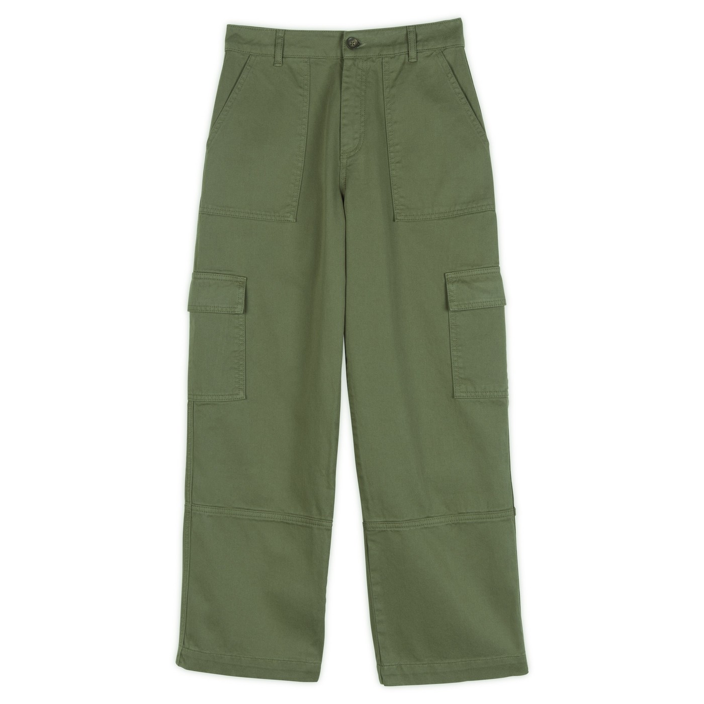 Re-Loved Khaki Cargo Trousers - Size 10