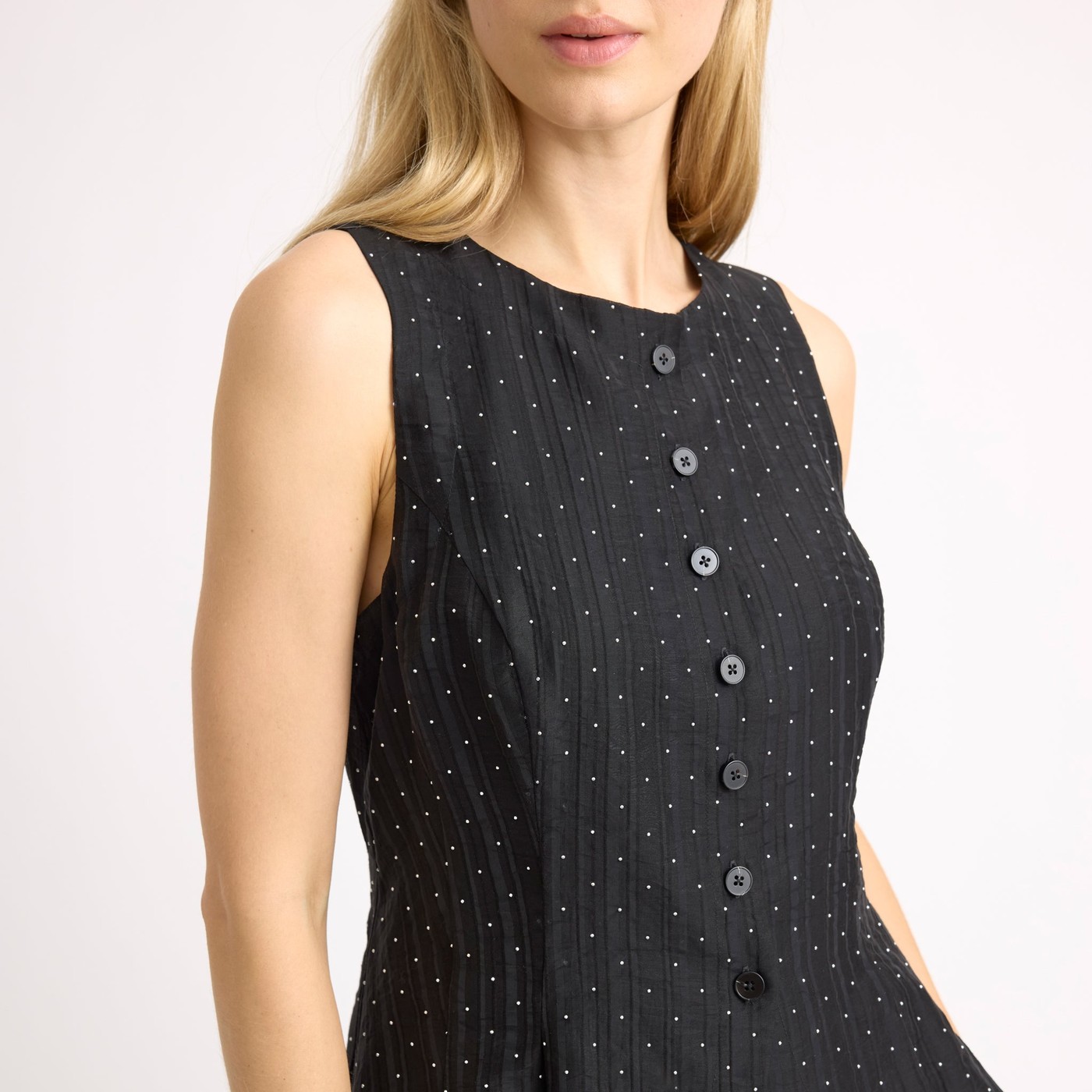 Black Rhinestone Waistcoat view 3
