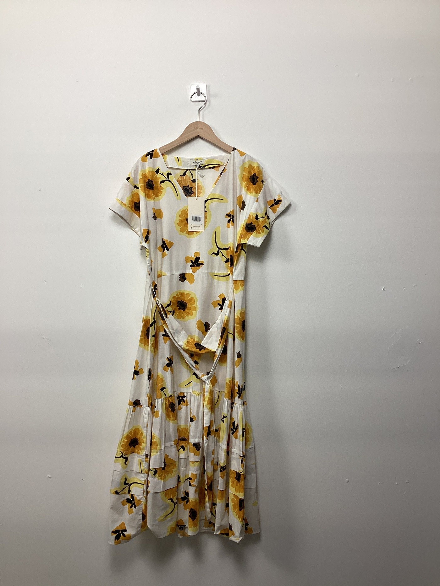 Re-Loved Sunflower Tiered Midi Dress Size 12 view 3