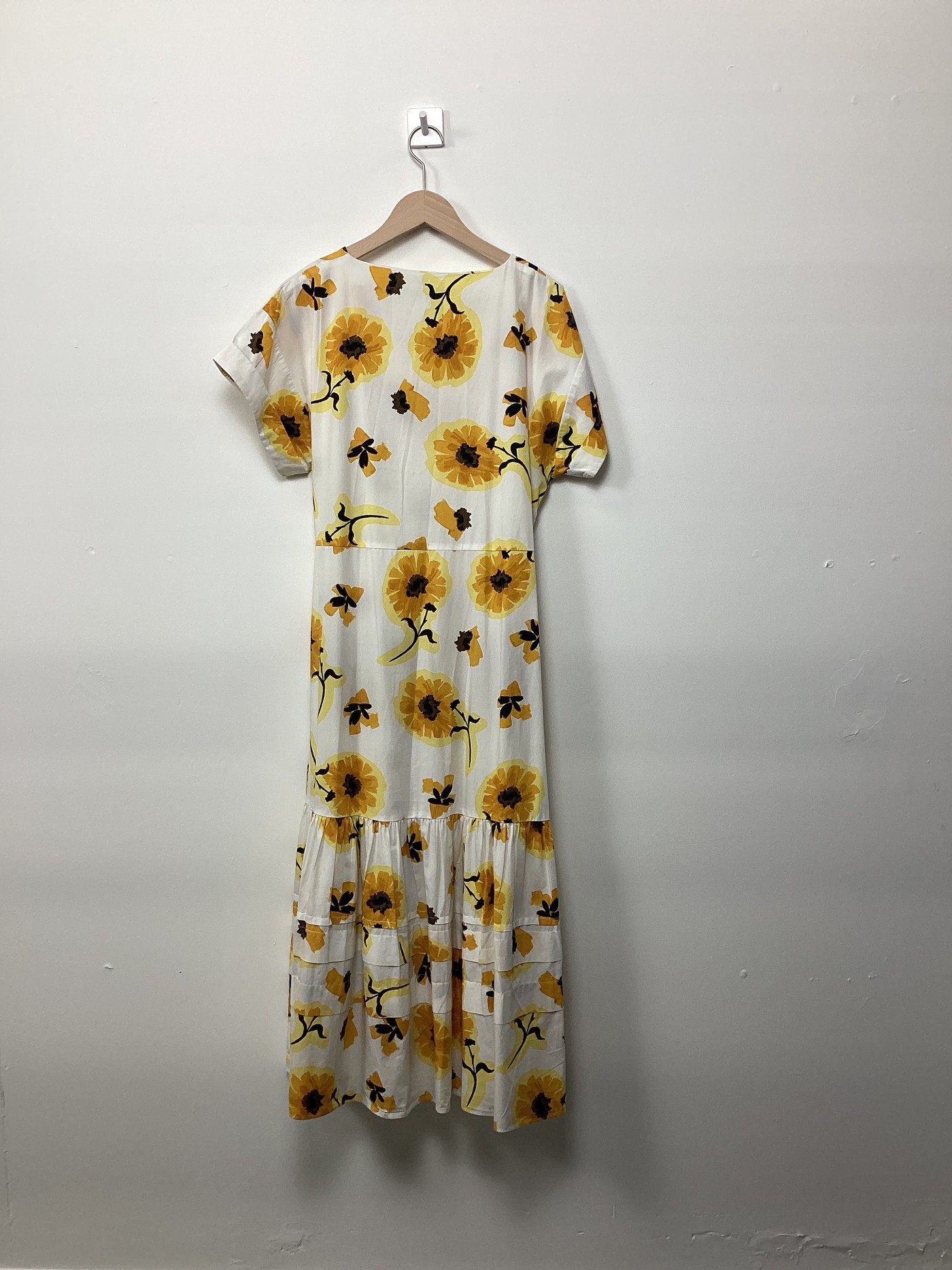 Re-Loved Sunflower Tiered Midi Dress Size 12 view 4