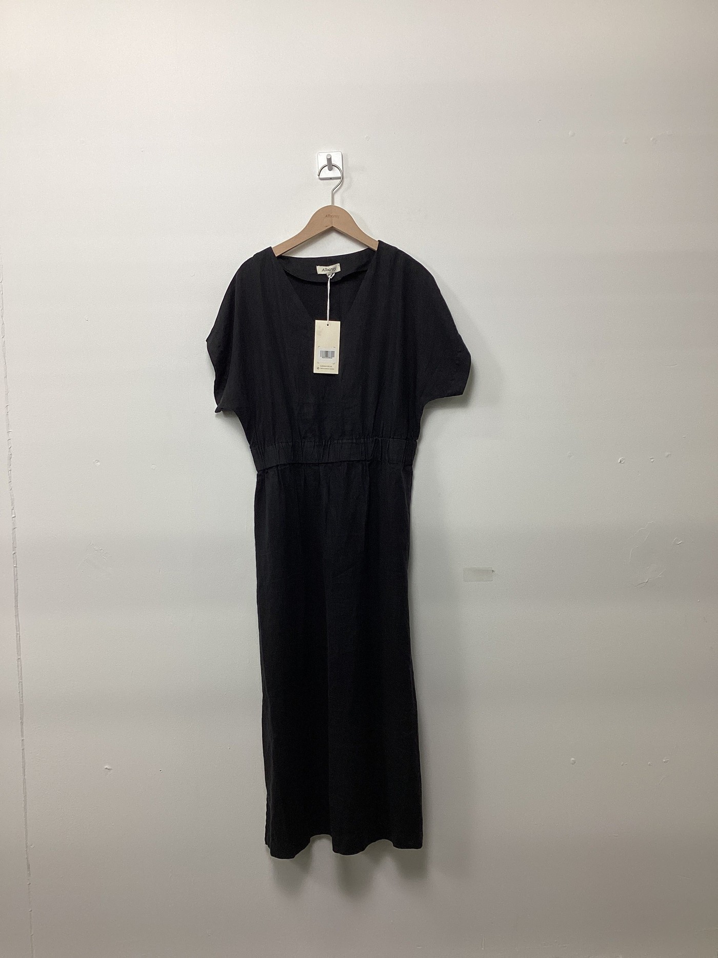 Re-Loved Black Cotton Jersey T-Shirt Dress - Size 10 view 3