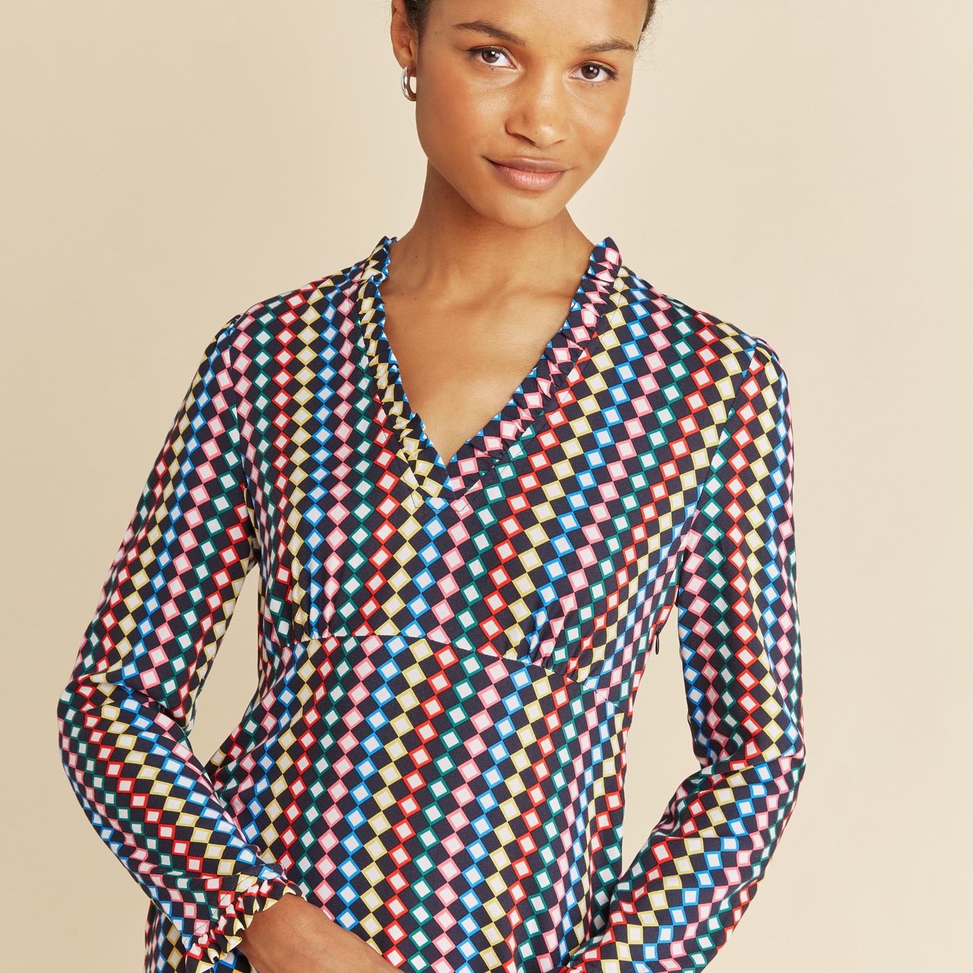 Re-Loved Harlequin Midi Length Dress - Size 18 view 4